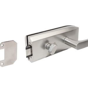 Chapa 1085 Doble Manija Para Puerta de Cristal- Llave Mariposa Con Contra a Muro